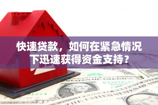 宁南快速贷款，如何在紧急情况下迅速获得资金支持？