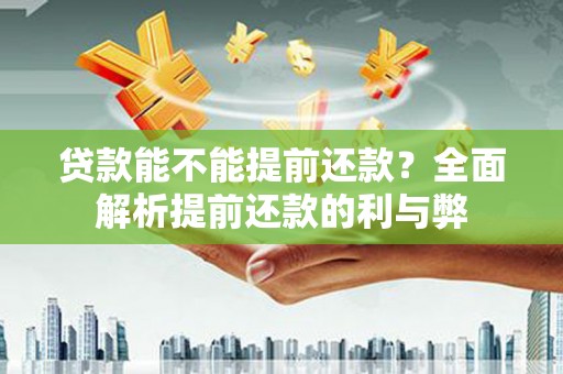 宁南贷款能不能提前还款？全面解析提前还款的利与弊