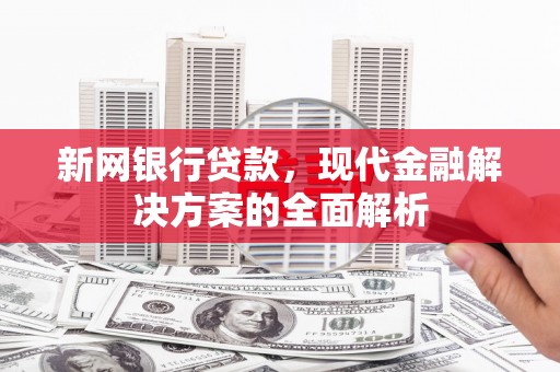 宁南新网银行贷款，现代金融解决方案的全面解析