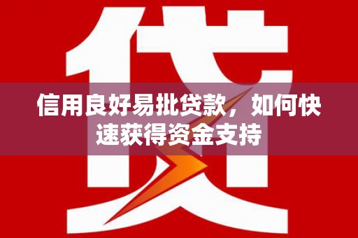 宁南信用良好易批贷款，如何快速获得资金支持