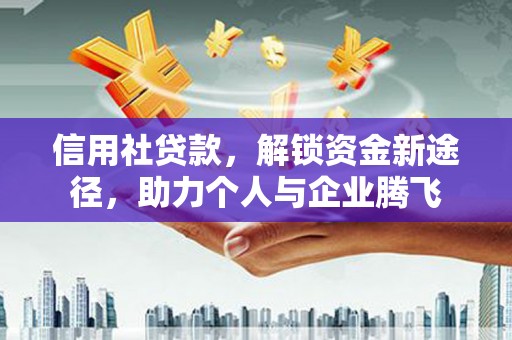 宁南信用社贷款，解锁资金新途径，助力个人与企业腾飞