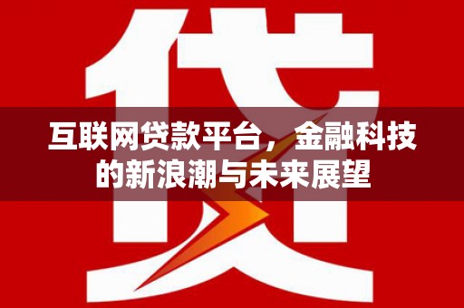宁南互联网贷款平台，金融科技的新浪潮与未来展望