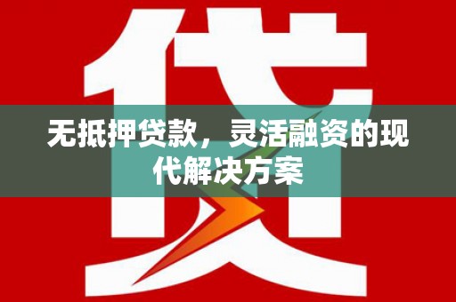 宁南无抵押贷款，灵活融资的现代解决方案