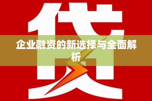 宁南企业融资的新选择与全面解析